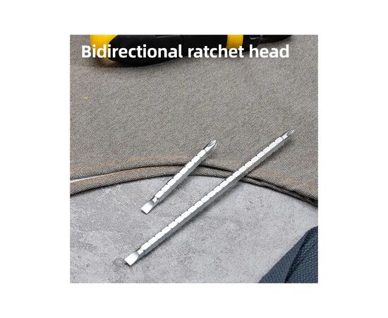 Отвертка Deli двухсторонняя с трещоткой, 2 бита 6/PH2 x 85 мм (DL626010), изображение 4