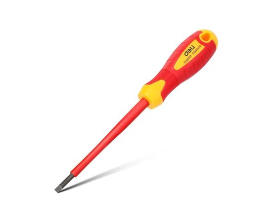Викрутка Deli ізольована шлiцьова 4,0 x 100 мм (EDL5141001)
