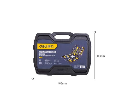 Набор инструментов Deli 116 шт. (DL5973), изображение 3