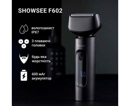Электробритва Xiaomi ShowSee F602-GY Black (F602-GY), изображение 5