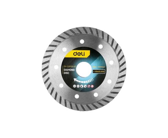 Круг отрезной Deli алмазный 125 х 22,2 мм (DH-CQP125-E1)