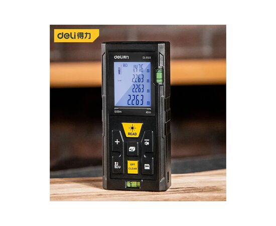 Лазерный дальномер Deli до 60 м (DL4168), изображение 2