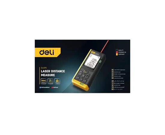 Лазерный дальномер Deli до 100 м (EDL4170), изображение 2