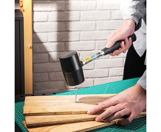 Киянка Deli со стальной ручкой 450 г, (EDL5616), изображение 3