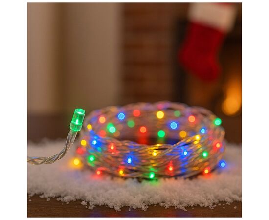 Гирлянда ColorWay LED 100 10м (8 функцій) різнокольорова (прозорий кабель) USB (CW-G-100L10UTMC), изображение 2