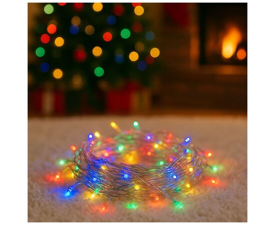Гирлянда ColorWay LED 100 10м (8 функцій) різнокольорова (прозорий кабель) USB (CW-G-100L10UTMC), изображение 7