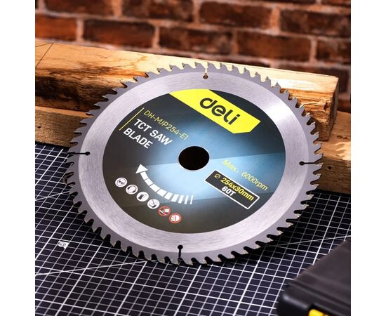 Диск пильный Deli 254 x 30 мм 60T (EDH-MJP254-E1), изображение 4