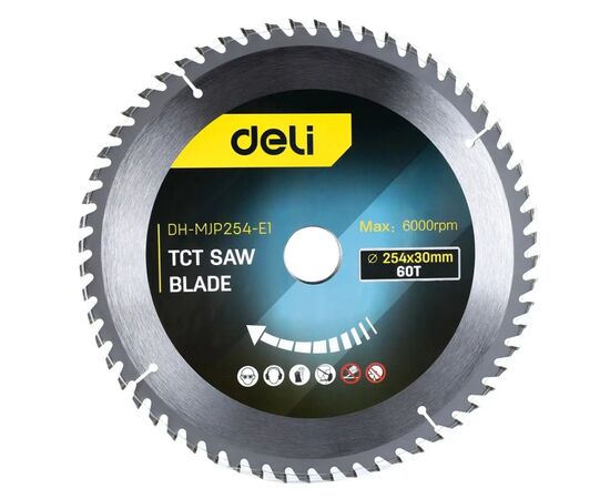 Диск пильный Deli 254 x 30 мм 60T (EDH-MJP254-E1)