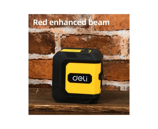 Лазерный нивелир Deli 2 линии (EDL332102), изображение 3