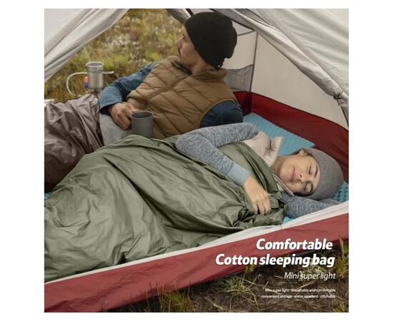 Спальный мешок Naturehike LW180 Mini NH21MSD04, правий, XL, темно-зелений (6975641884378), изображение 5