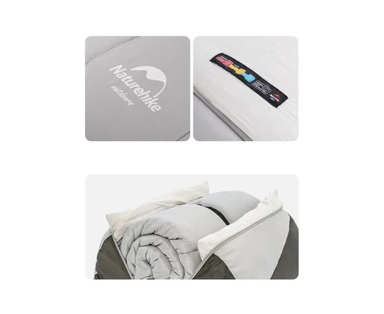 Спальний мішок Naturehike двомісний NH21MSD05, блакитний (6927595782521), зображення 4