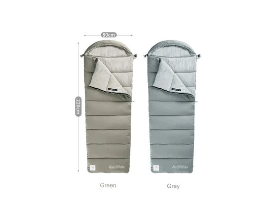 Спальный мешок Naturehike з капюшоном із мішком для зберігання M300 CNK2350WS023, сірий, лівий (6927595775974), изображение 4