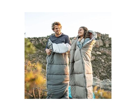 Спальный мешок Naturehike з капюшоном із мішком для зберігання M300 CNK2350WS023, сірий, правий (6927595775981), изображение 6