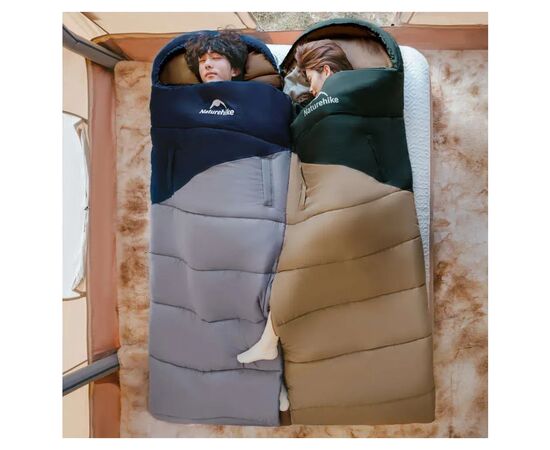 Спальный мешок Naturehike з капюшоном Sunny Day PL02 U250 CNK2550WS028, (8,5°C), лівий, блакитно-синій (6977465868381), изображение 4