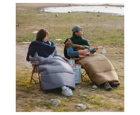 Спальный мешок Naturehike з капюшоном Sunny Day PL02 U450 CNK2550WS028, (3,9°C), правий, коричнево-зелений (6977465868435), изображение 3