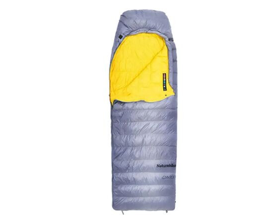 Спальный мешок Naturehike з натуральним пухом CW700 CNK2450WS048, L, жовто-сірий (6927595788103)