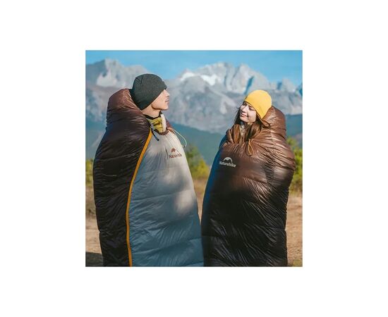 Спальный мешок Naturehike з натуральним пухом Snowbird CNK2550WS014, L, коричневий 400 г (6927595784464), изображение 5