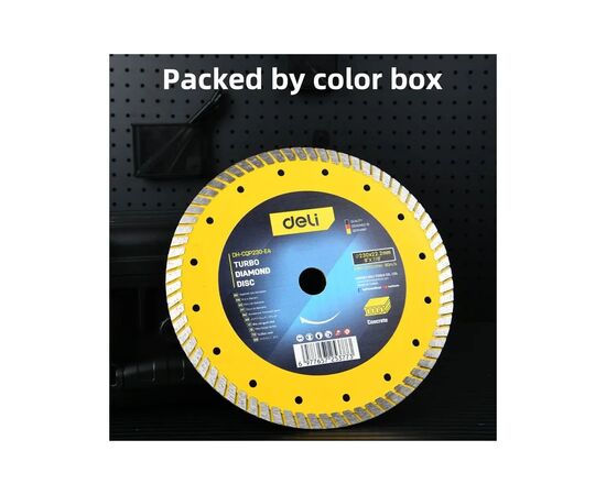 Круг отрезной Deli алмазный, по плитке, бетону, камню 230 x 22,2 мм (EDH-CQP230-E4), изображение 3