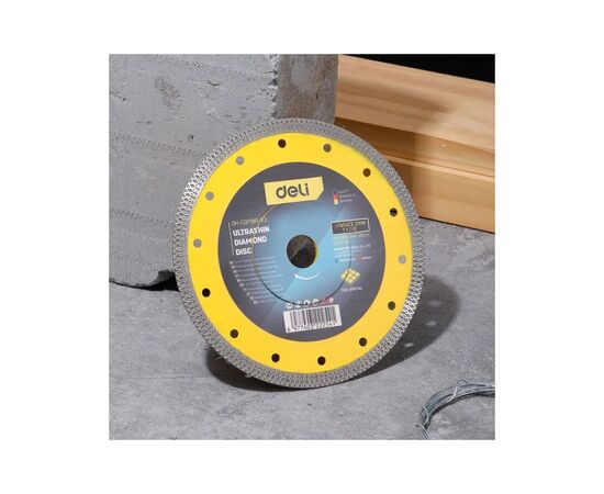 Круг відрізний Deli тонкий алмазний, по плитці, бетону, каменю 180 x 22,2 мм (EDH-CQP180-E2), зображення 2