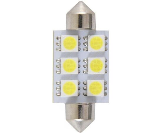 Автолампа WINSO SMD SV8.5 T11x39 6LEDS 5050 white (127450)