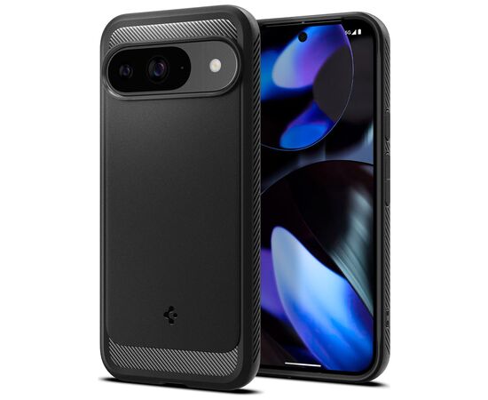 Чехол для мобильного телефона Spigen Rugged Armor Google Pixel 9 Pro/Pixel 9 Matte Black (8809971226349), изображение 10