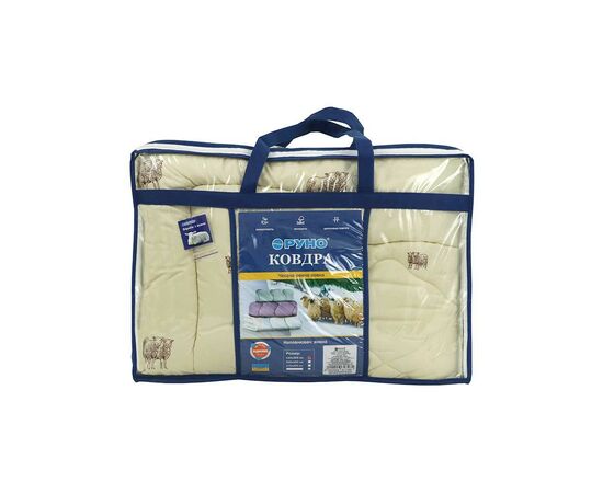 Одеяло Руно Шерстяное Комфорт плюс Sheep в микрофибре 155х210 см (317.52ШК+У_Sheep), изображение 4