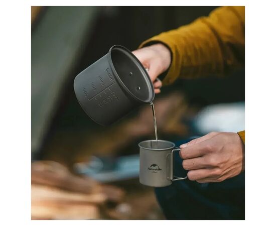 Набір туристичного посуду Naturehike NH18T018-G, алюміній, 2 каструлі, 2 кришки (6927595785515), зображення 5