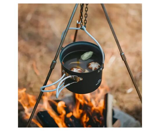 Набір туристичного посуду Naturehike NH18T018-G, алюміній, 2 каструлі, 2 кришки (6927595785515), зображення 6