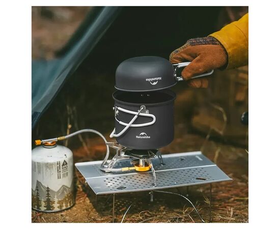 Набір туристичного посуду Naturehike NH18T018-G, алюміній, 2 каструлі, 2 кришки (6927595785515), зображення 7