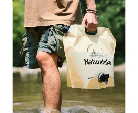 Відро складне Naturehike CNK2450CF027 для води 10 л, жовте (6927595798355), зображення 2