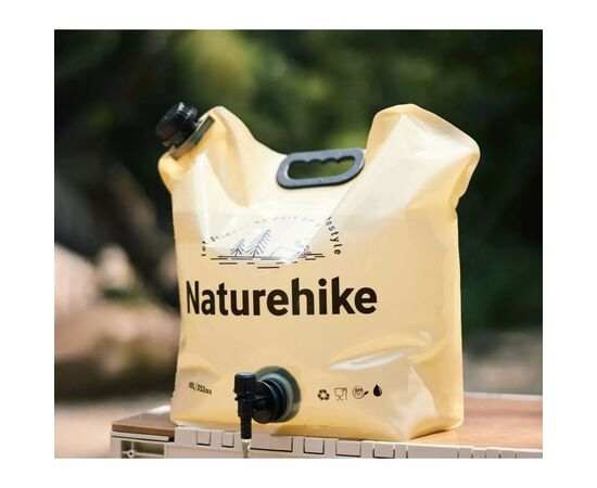 Відро складне Naturehike CNK2450CF027 для води 10 л, жовте (6927595798355), зображення 3