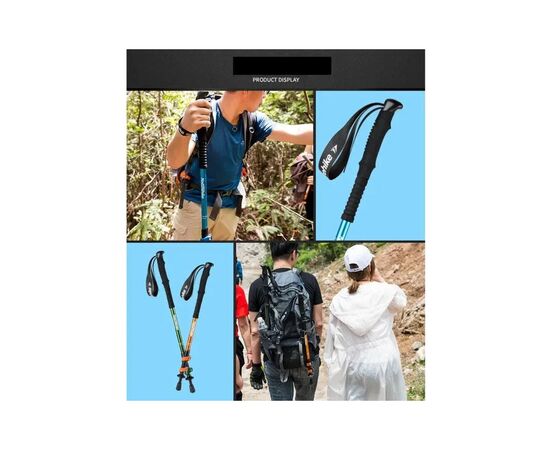 Треккинговые палки Naturehike 3-сек. Women 6061 AL NH17D001-Z, 57-120 см, алюміній, зелена (6975641885573), изображение 4