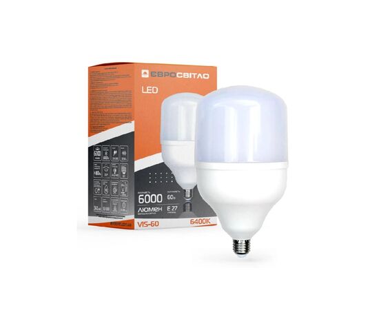 Лампочка Євросвітло 60Вт 6400К (VIS-60-E27)