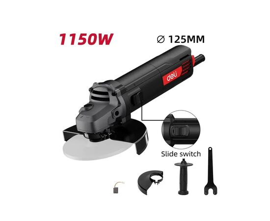 Шлифовальная машина Deli 1150 Вт, 125 мм (EDE-JM125-1E), изображение 4