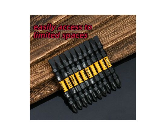 Набір біт Deli PH2 x 50 мм, 2шт (EDL501002Z), зображення 4