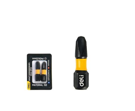 Набір біт Deli PH3 x 25 мм, 2шт (EDL251003Z)