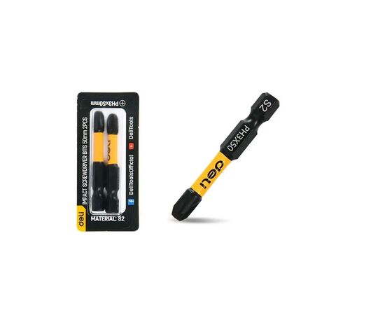 Набір біт Deli PH3 x 50 мм, 2шт (EDL501003Z)