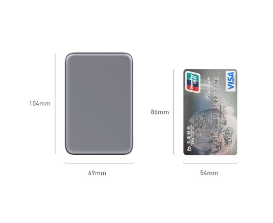 Батарея універсальна Vinga 5000 mAh 20W/15W Wireless (VPBB520WL), зображення 3