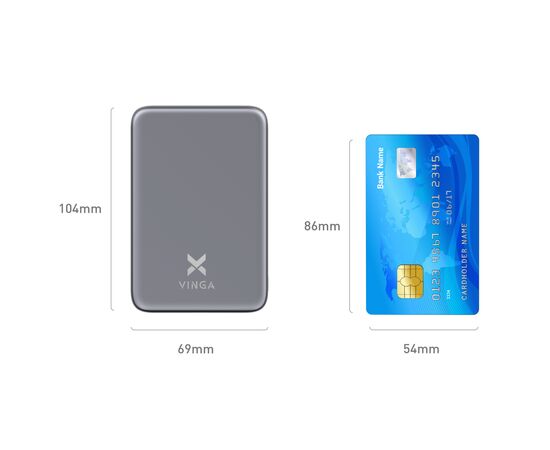 Батарея універсальна Vinga 5000 mAh 20W/15W Wireless (VPBB520WL), зображення 5