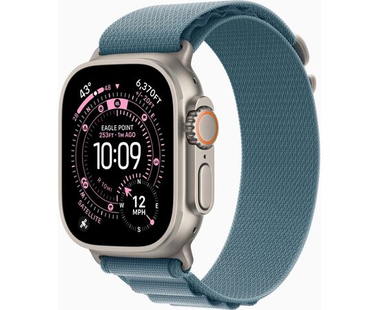 Смарт-часы Apple Watch Ultra 3 GPS + Cellular 49mm Natural Titanium Case with Light Blue Alpine Loop - Large (MEWP4QP/A)