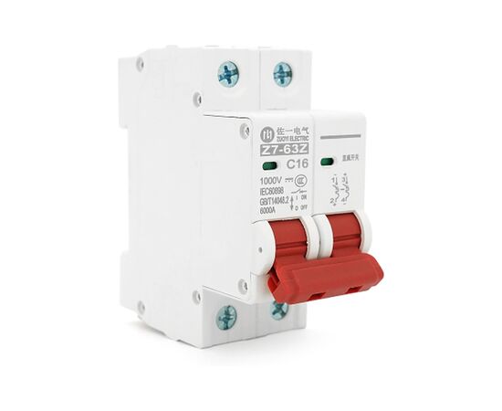 Автоматический выключатель ZUOYI Z7-63Z 2P C16 DC500V