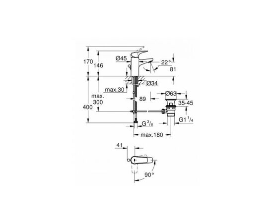 Смеситель Grohe Start Flow ES S-Size (23769000), изображение 3