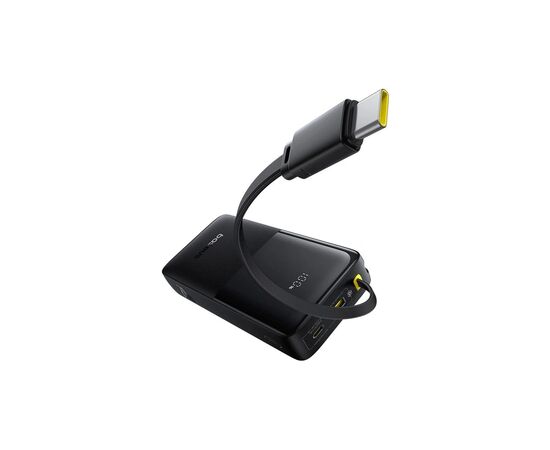 Батарея универсальная Baseus Bipow 2 Digital Display 20000mAh 20W with Built-in USB-C Cable Black (P10077101113-01), изображение 2