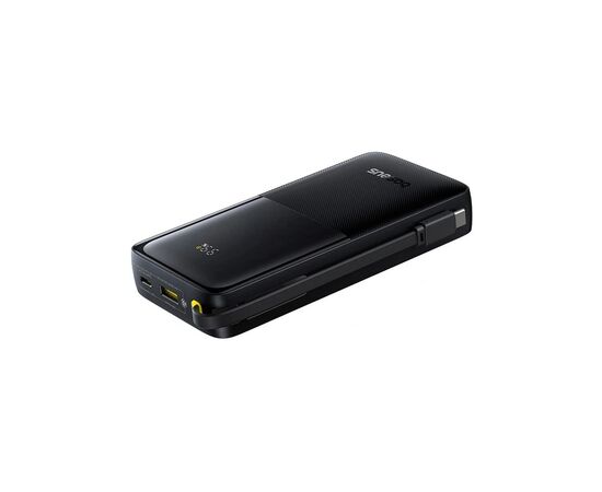 Батарея универсальная Baseus Bipow 2 Digital Display 20000mAh 20W with Built-in USB-C Cable Black (P10077101113-01), изображение 5