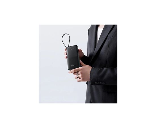 Батарея универсальная Baseus Bipow 2 Digital Display 20000mAh 20W with Built-in USB-C Cable Black (P10077101113-01), изображение 8