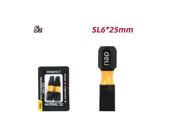 Набір біт Deli PH6 x 25 мм, 2 шт (EDL251005Z), зображення 2