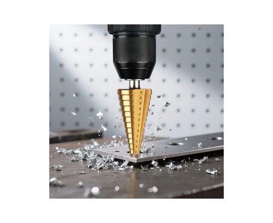 Набор сверл Deli ступенчатых 3 шт. 4-12\20\32 мм (EDH-JTZ0003-ED1), изображение 7