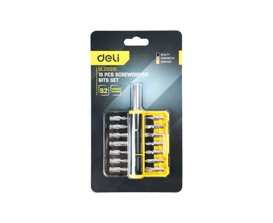 Набор бит Deli 15 шт. (EDL251201), изображение 2