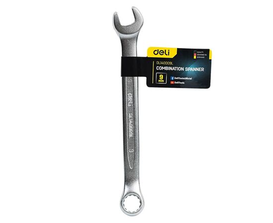 Ключ Deli комбiнований, 9 мм (DL140009L)
