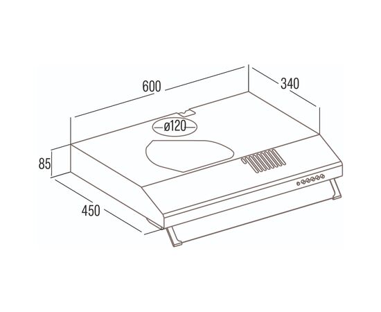 Вытяжка кухонная Cata LFK 6001 Wh, изображение 5